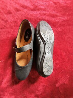 Women's Euro Soft by Softt Selma Flat Black Mary Jane's in 8M LNC